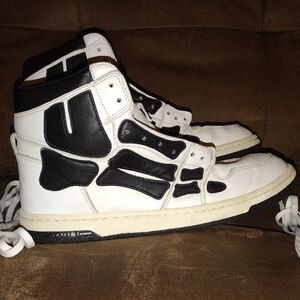 AMIRI Black and White High-Top Sneakers